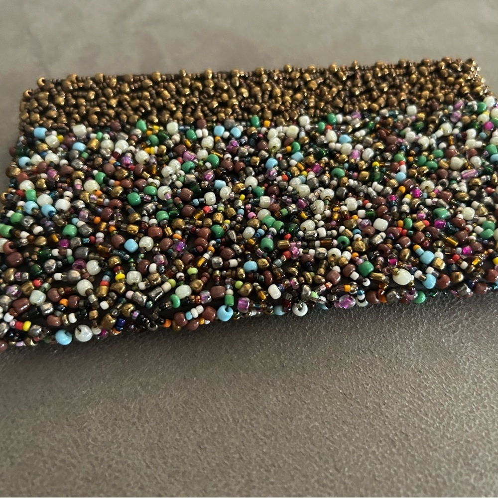 50%offw❤️ Textured Beaded small clutch/purse VOA  Unique PURSE-SALE was $60